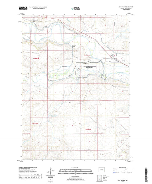 Fort Laramie Wyoming US Topo Map Image