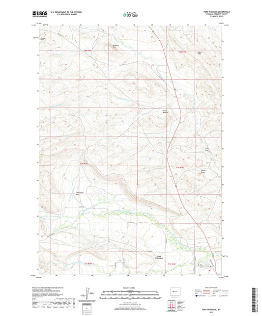 Fort Washakie Wyoming US Topo Map Image