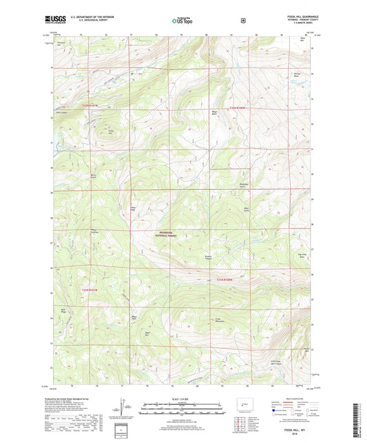 Fossil Hill Wyoming US Topo Map Image