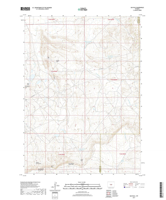 Gas Hills Wyoming US Topo Map Image