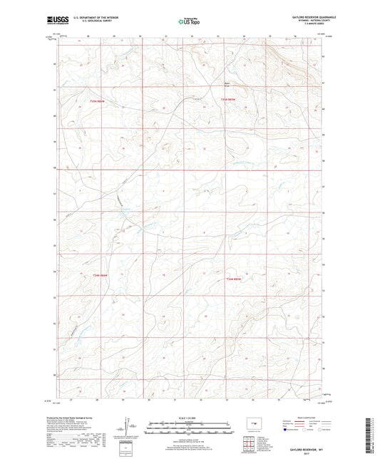 Gaylord Reservoir Wyoming US Topo Map Image