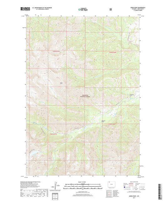 Geers Point Wyoming US Topo Map Image