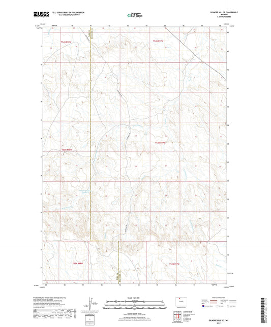 Gilmore Hill SE Wyoming US Topo Map Image