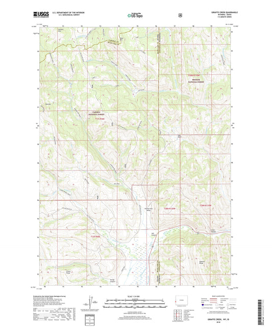 Giraffe Creek Wyoming US Topo Map Image