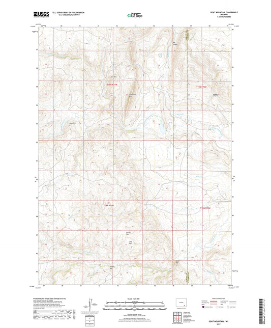 Goat Mountain Wyoming US Topo Map Image