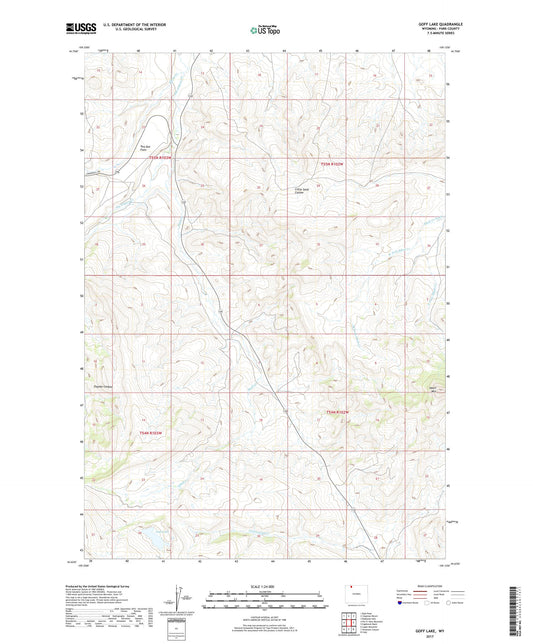 Goff Lake Wyoming US Topo Map Image