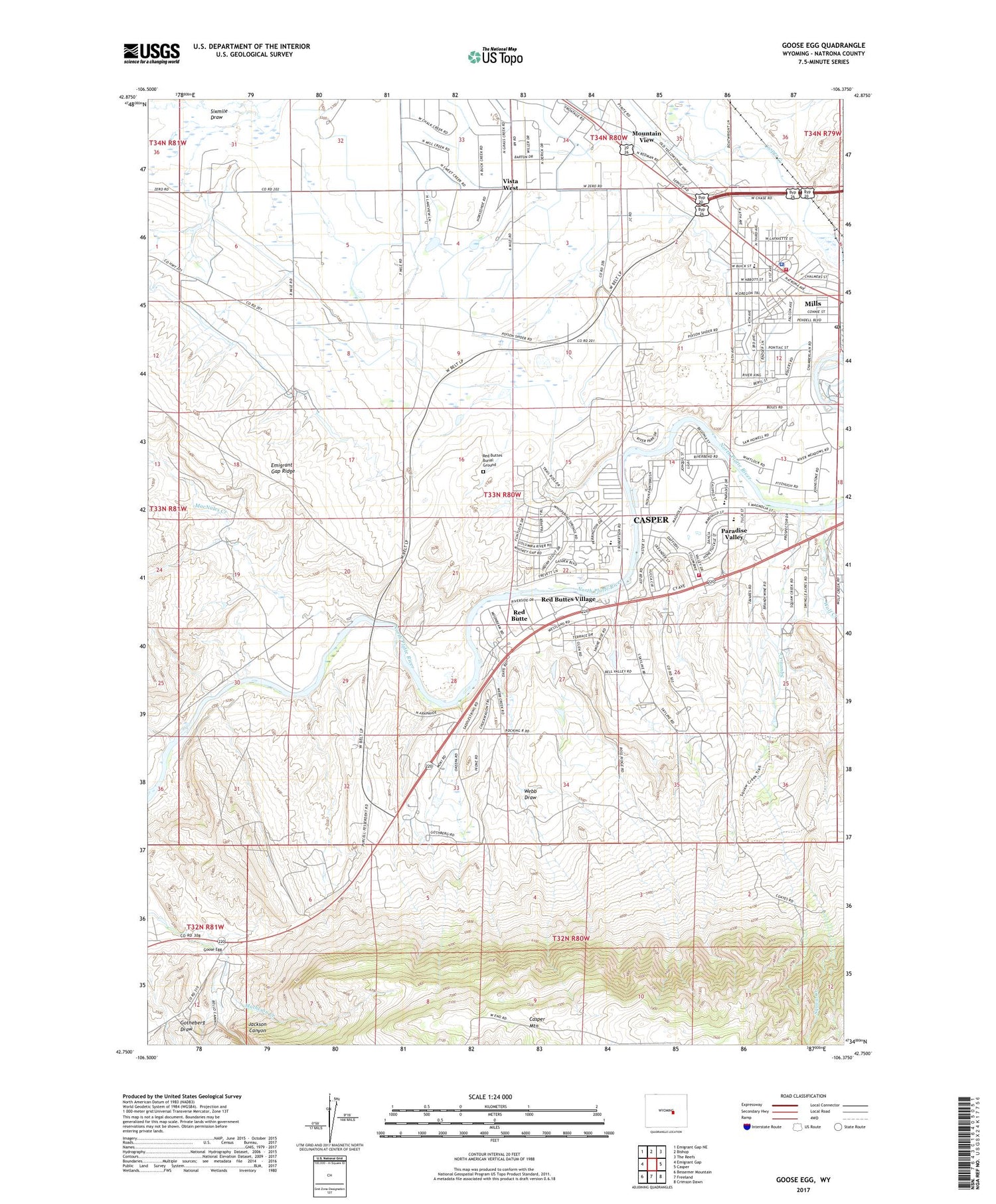 Goose Egg Wyoming US Topo Map Image
