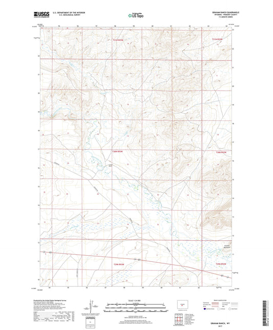 Graham Ranch Wyoming US Topo Map Image
