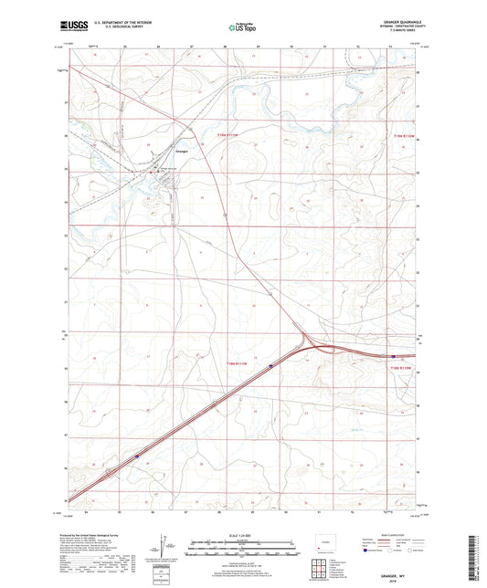 Granger Wyoming US Topo Map Image