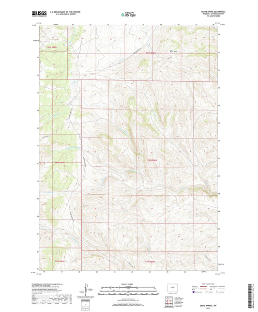Grave Spring Wyoming US Topo Map Image