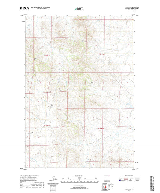 Green Hill Wyoming US Topo Map Image