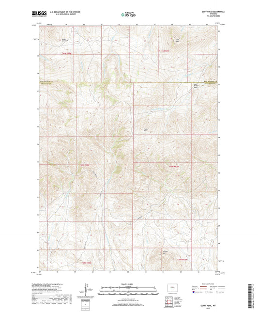 Guffy Peak Wyoming US Topo Map Image