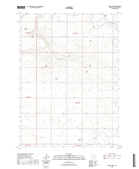 Habig Spring Wyoming US Topo Map Image