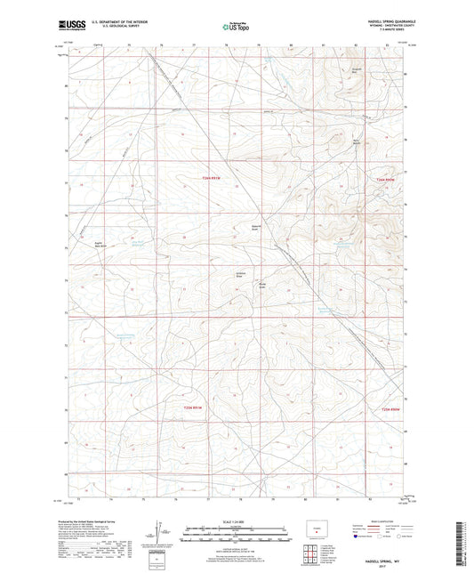 Hadsell Spring Wyoming US Topo Map Image