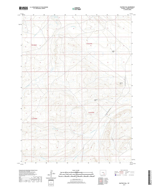 Halfway Hill Wyoming US Topo Map Image