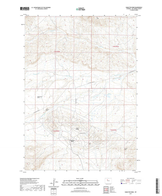 Hamilton Dome Wyoming US Topo Map Image
