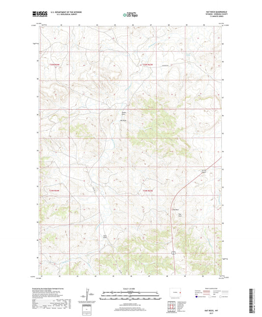 Hat Rock Wyoming US Topo Map Image