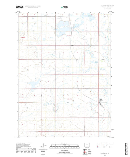 Hawk Springs Wyoming US Topo Map Image