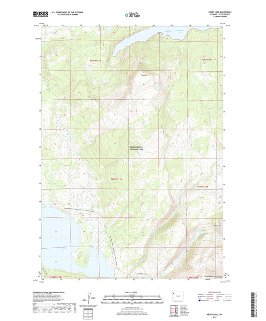 Heart Lake Wyoming US Topo Map Image