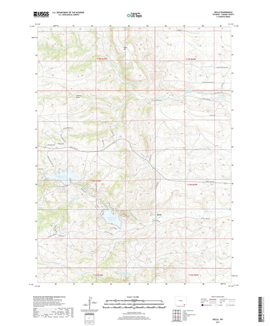 Hecla Wyoming US Topo Map Image