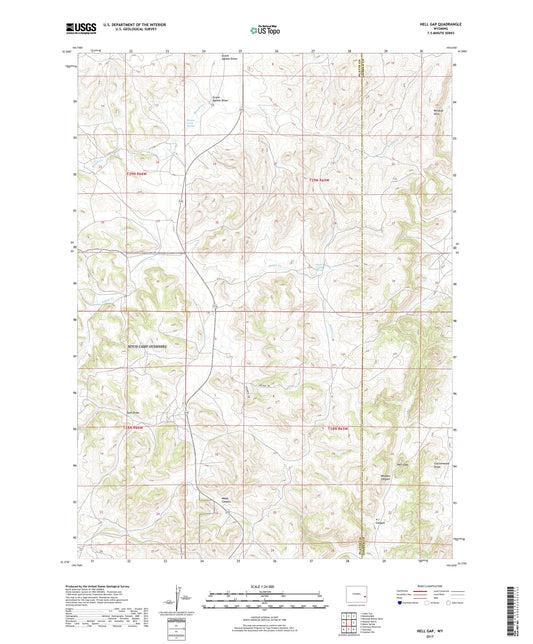 Hell Gap Wyoming US Topo Map Image