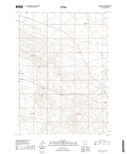 Hells Half Acre Wyoming US Topo Map Image