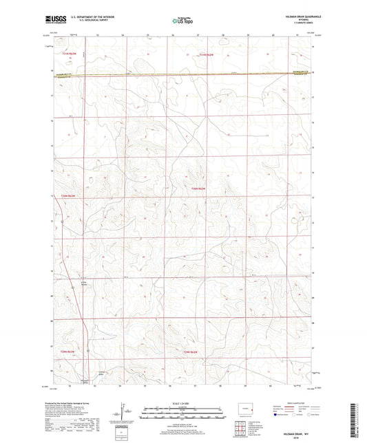 Hileman Draw Wyoming US Topo Map Image