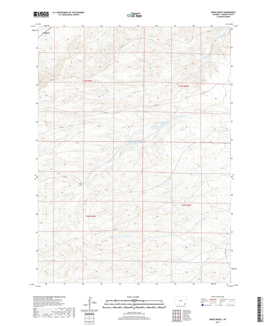 Hirsig Ranch Wyoming US Topo Map Image