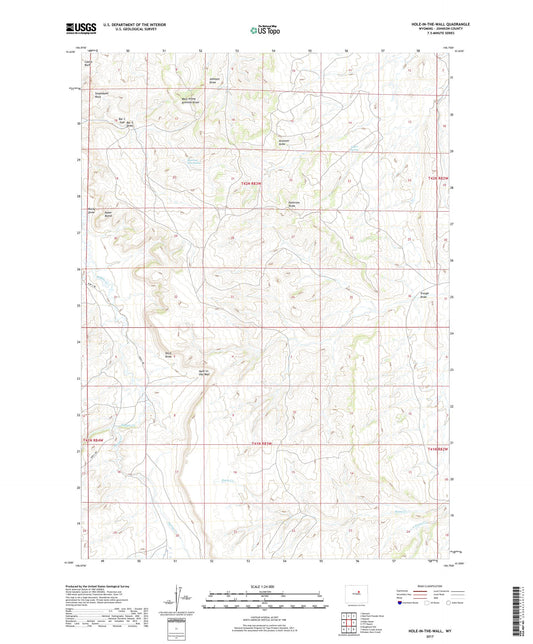 Hole-in-the-Wall Wyoming US Topo Map Image