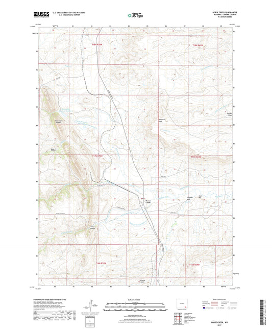 Horse Creek Wyoming US Topo Map Image