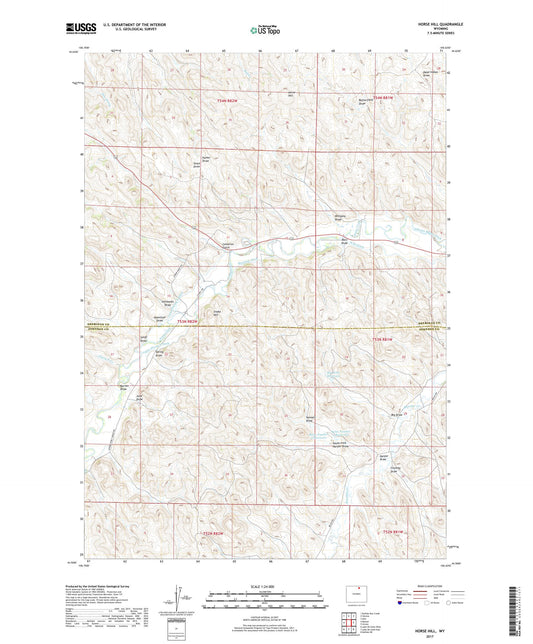 Horse Hill Wyoming US Topo Map Image