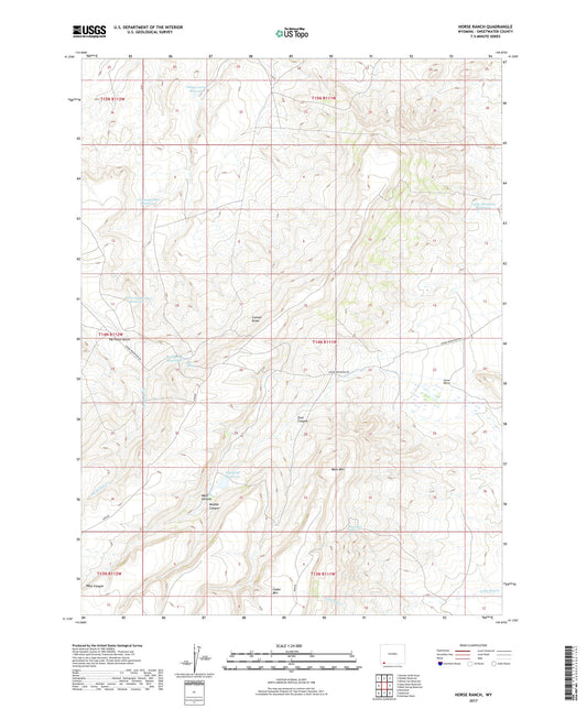 Horse Ranch Wyoming US Topo Map Image