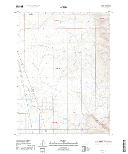 Howell Wyoming US Topo Map Image