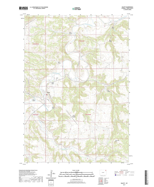 Hulett Wyoming US Topo Map Image