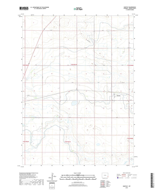 Huntley Wyoming US Topo Map Image