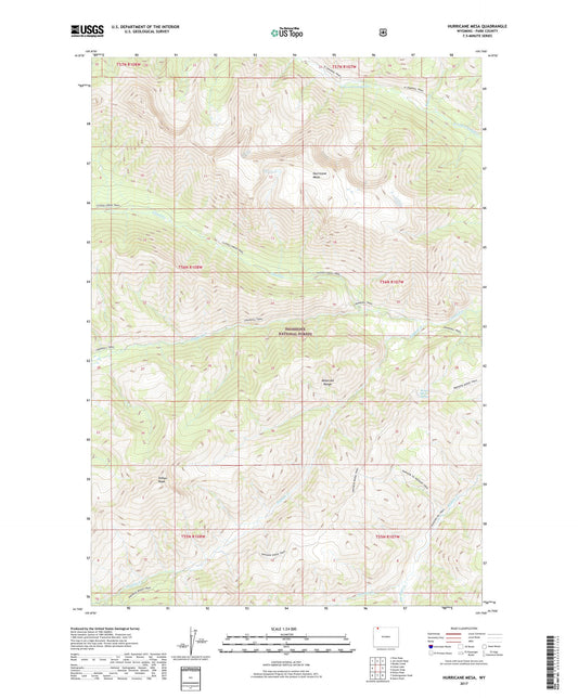 Hurricane Mesa Wyoming US Topo Map Image