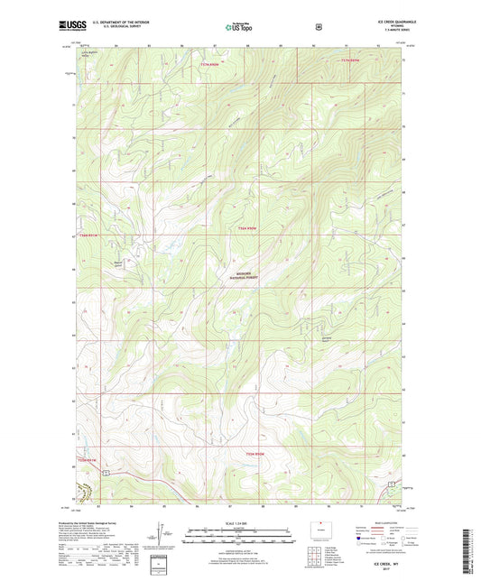 Ice Creek Wyoming US Topo Map Image