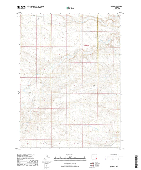 Indian Hill Wyoming US Topo Map Image