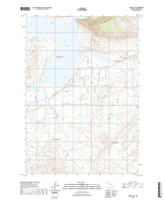 Irma Flats Wyoming US Topo Map Image
