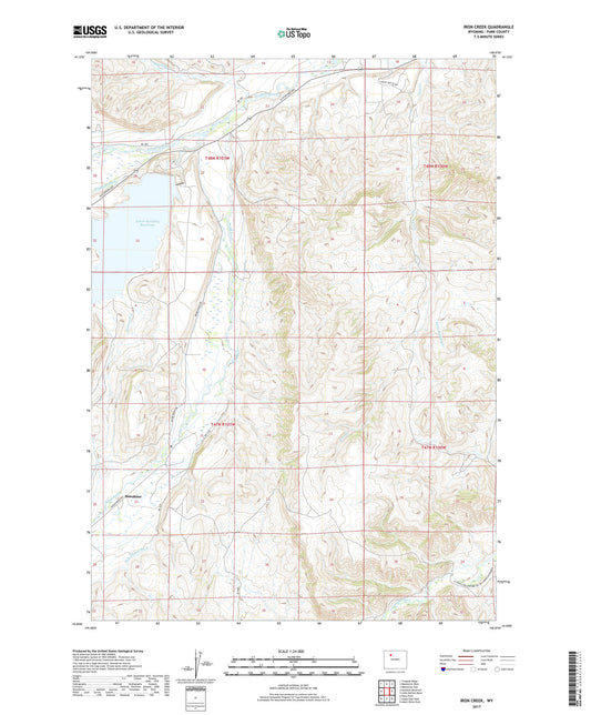 Iron Creek Wyoming US Topo Map Image