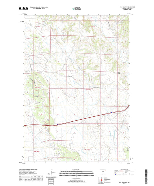 Iron Mountain Wyoming US Topo Map Image