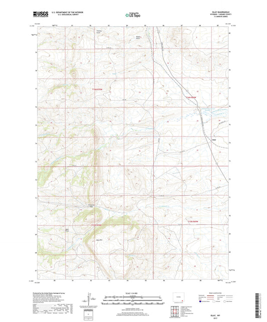 Islay Wyoming US Topo Map Image