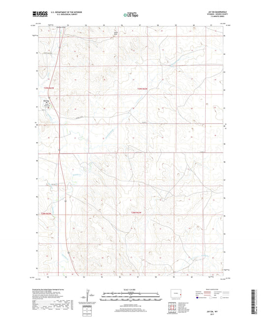 Jay Em Wyoming US Topo Map Image