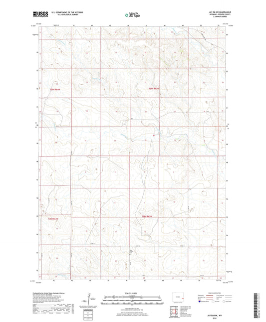 Jay Em NW Wyoming US Topo Map Image
