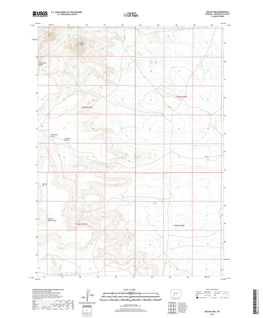 Joe Hay Rim Wyoming US Topo Map Image