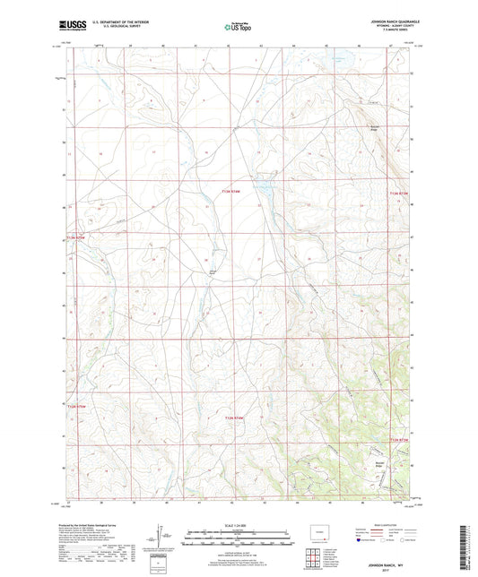 Johnson Ranch Wyoming US Topo Map Image