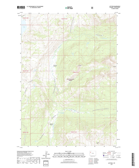 Joy Peak Wyoming US Topo Map Image