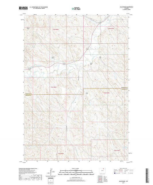 Julio Draw Wyoming US Topo Map Image