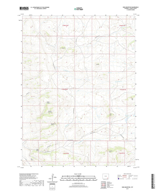 King Mountain Wyoming US Topo Map Image