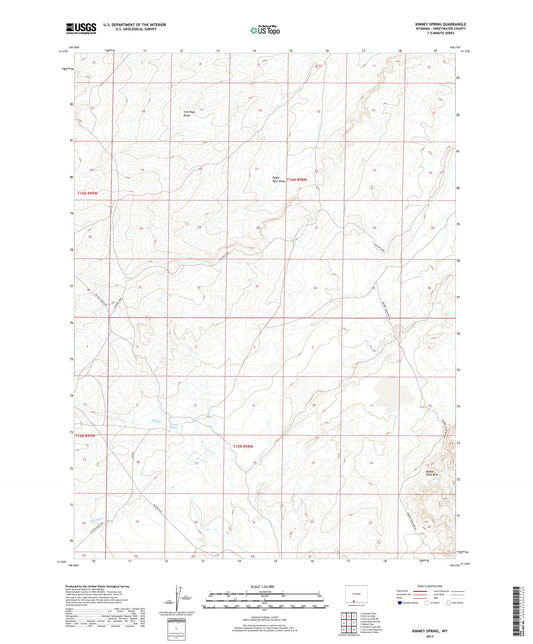 Kinney Spring Wyoming US Topo Map Image